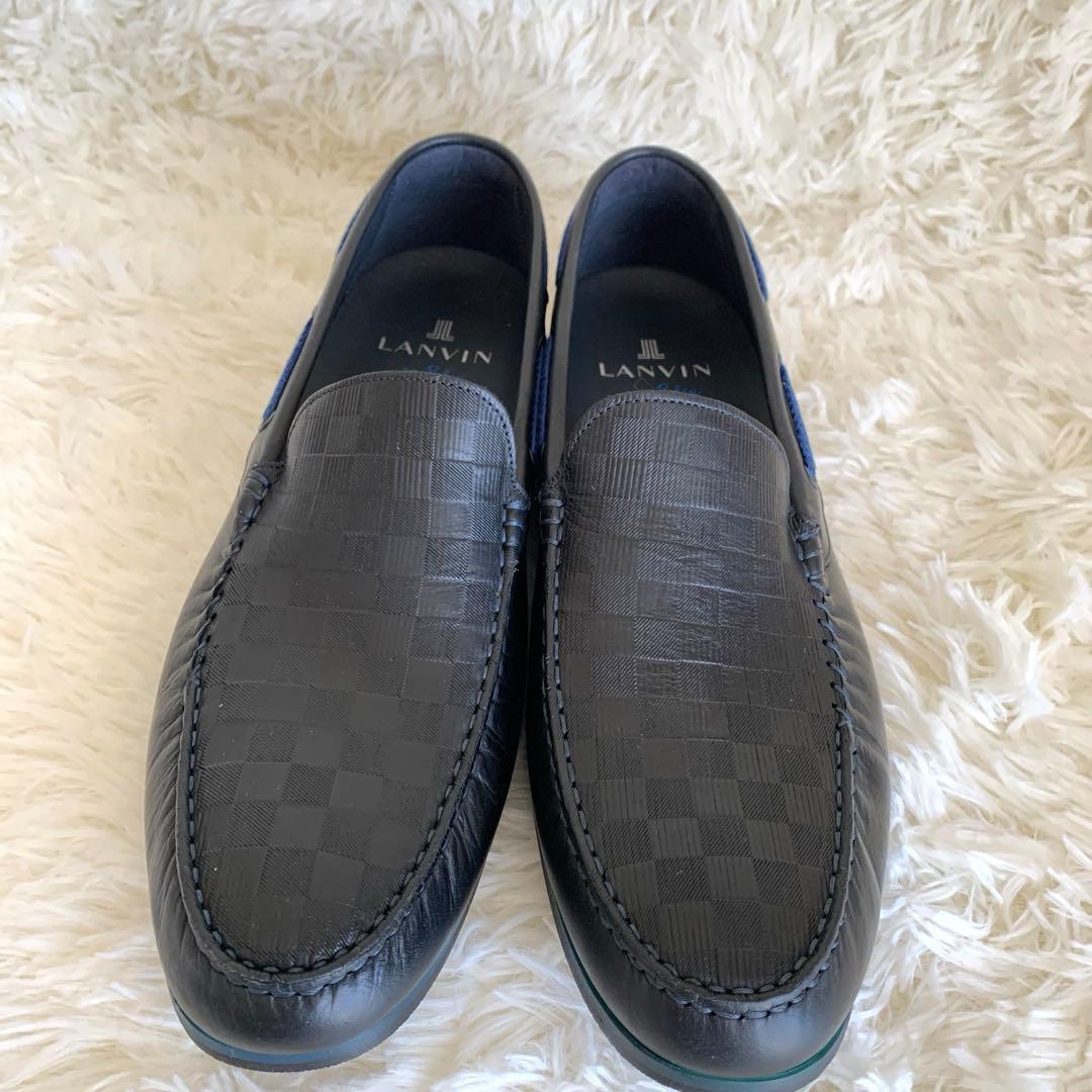 美品❣️ランバンオンブルー レザーシューズ スリッポン 26.5cm レザー