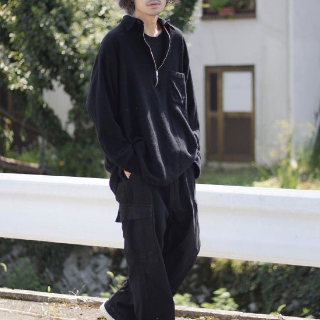 comoli 縮絨 ウールハーフ ジップ シャツ サイズ3 - メルカリ