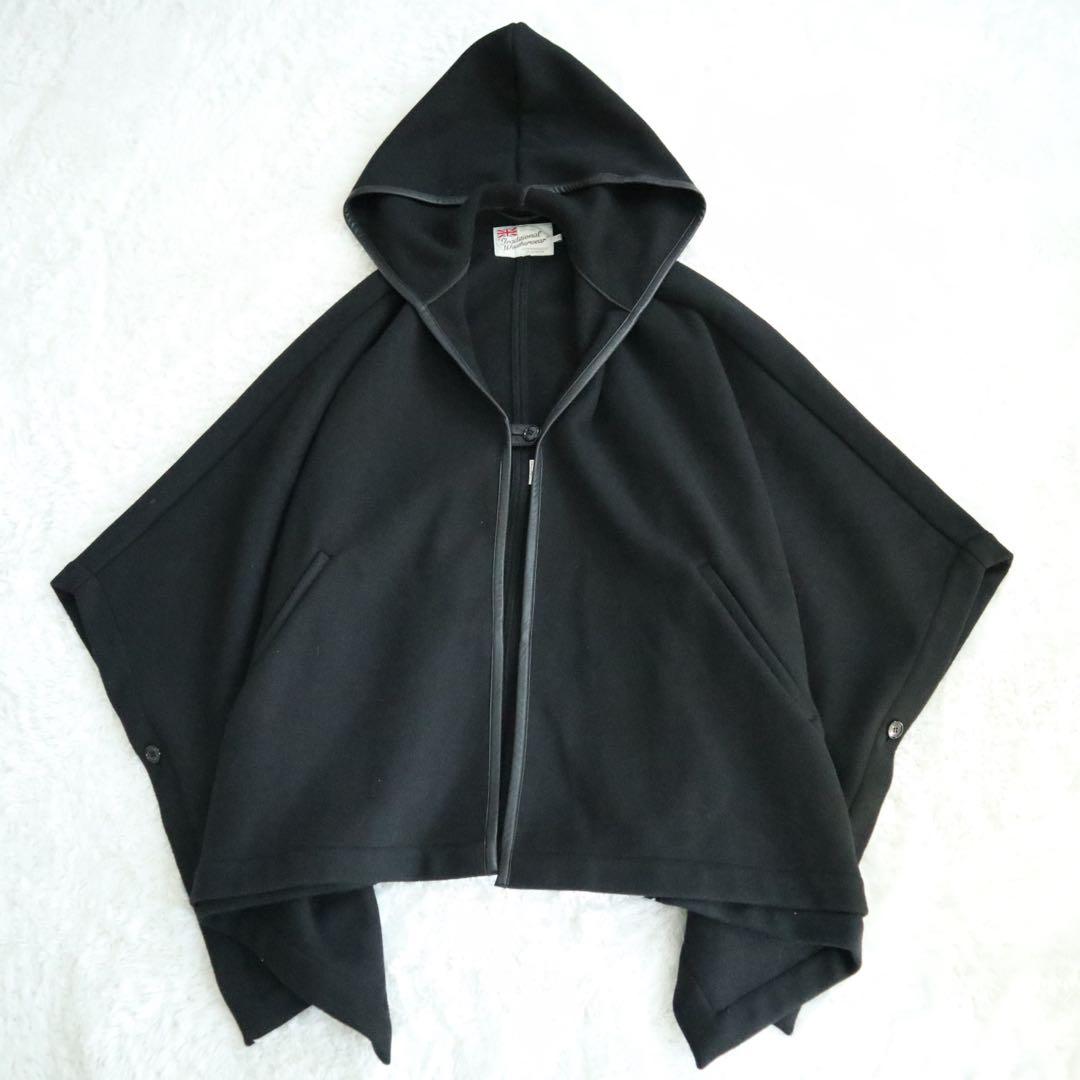 未使用級★トラディショナルウェザーウェア ポンチョ ポケット付 ベイクルーズ 黒 Traditional Weatherwear（トラディショナルウェザーウェア）の