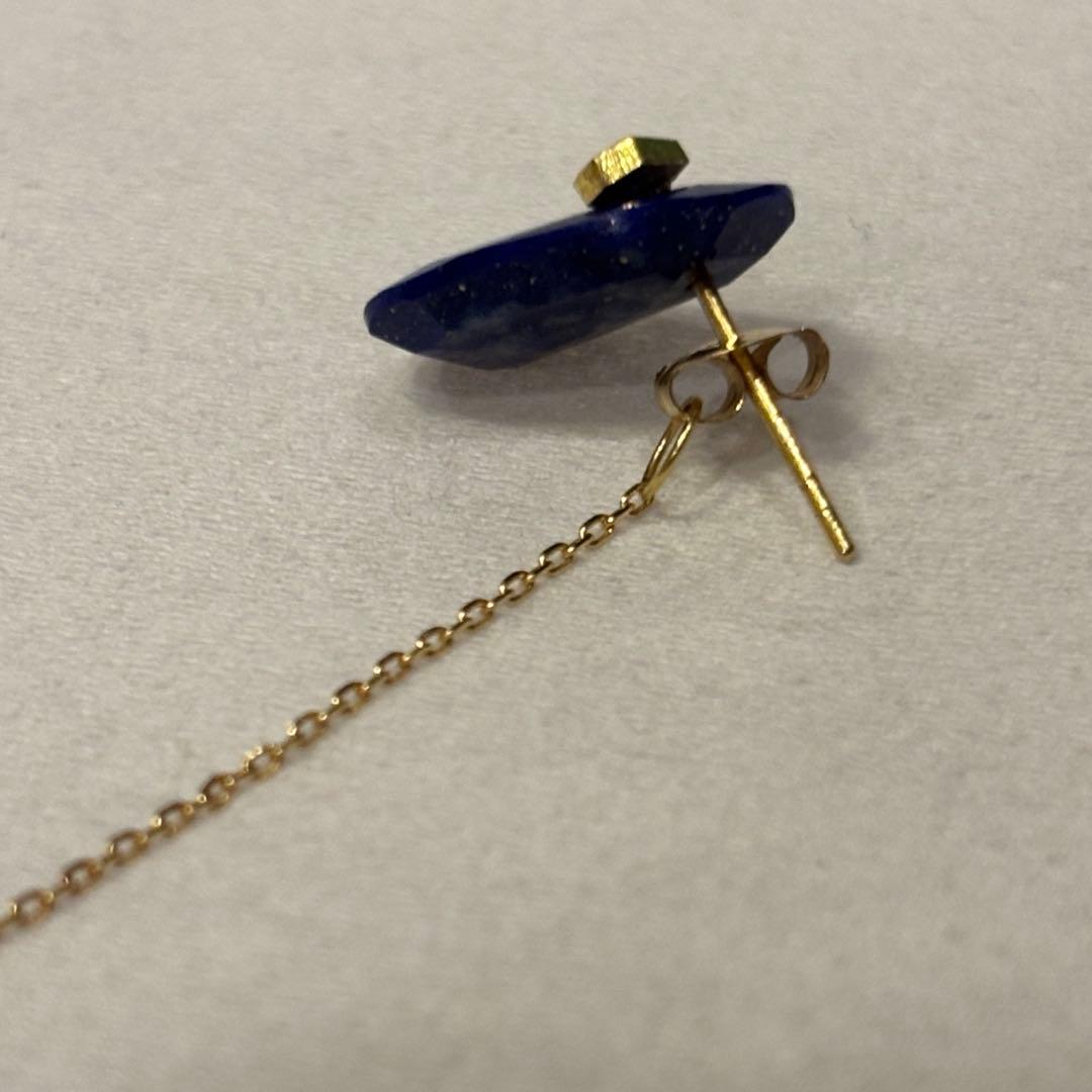 モナカジュエリー ピアス k18 ラピスラズリ ブルーサファイア | 激安