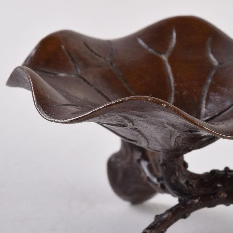 Mr.+Ms.Bean（廣上精一）作　銅製　蓮形　蓋置　共箱　V　8460