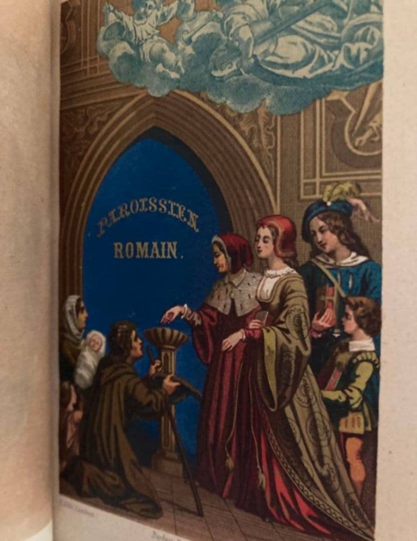 フランス アンティーク モノグラム 聖書 祈祷書 装飾 古書