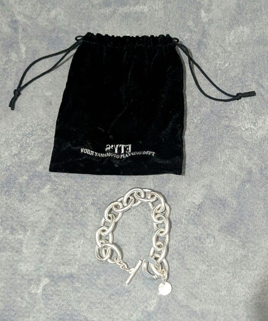 【未使用美品送料込】 S'yte シルバーチェーンブレスレット Yohji Yamamoto（ヨウジヤマモト） チェーンブレスレット メンズ