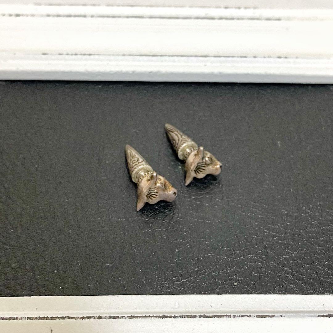 廃盤】GUCCI アンガーフォレスト ブルヘッド ピアス シルバー 925