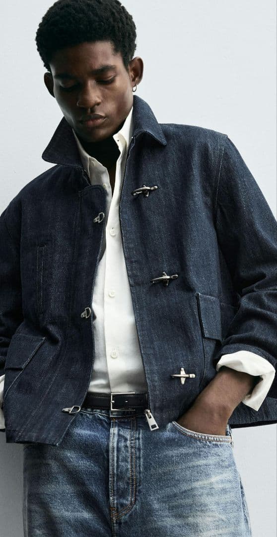 ZARA完売品】トグルボタンデニムジャケット・Lサイズ【新品未使用品