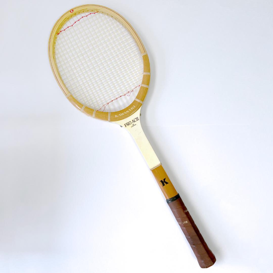 2本セット 木製テニスラケット KAWASAKI PRO ACE インテリア - メルカリ