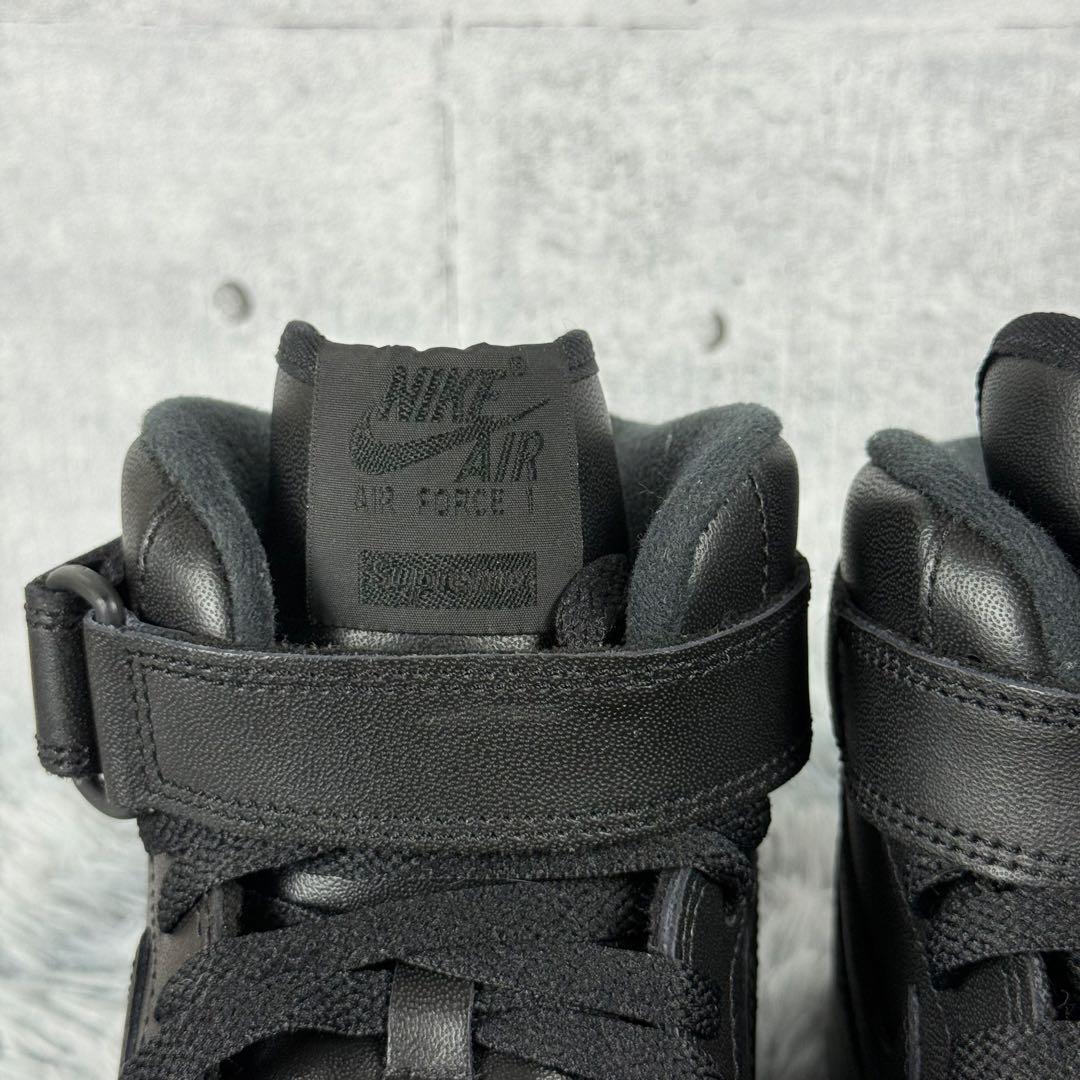Nike Air Force 1 シュプリーム MID 黒 28.5cm 美品