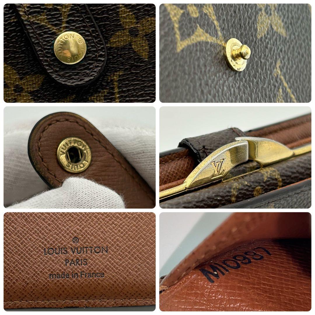 ルイ ヴィトン モノグラム ポルト モネ ヴィエノワ がま口 折り財布