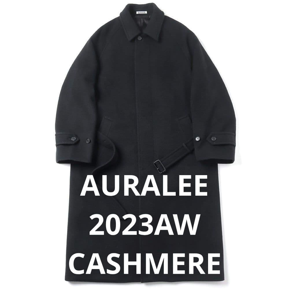【極美品】AURALEE CASHMERE WOOL MOSSER Auralee Cashmere Wool Mosser Soutien Collar Coat Grey