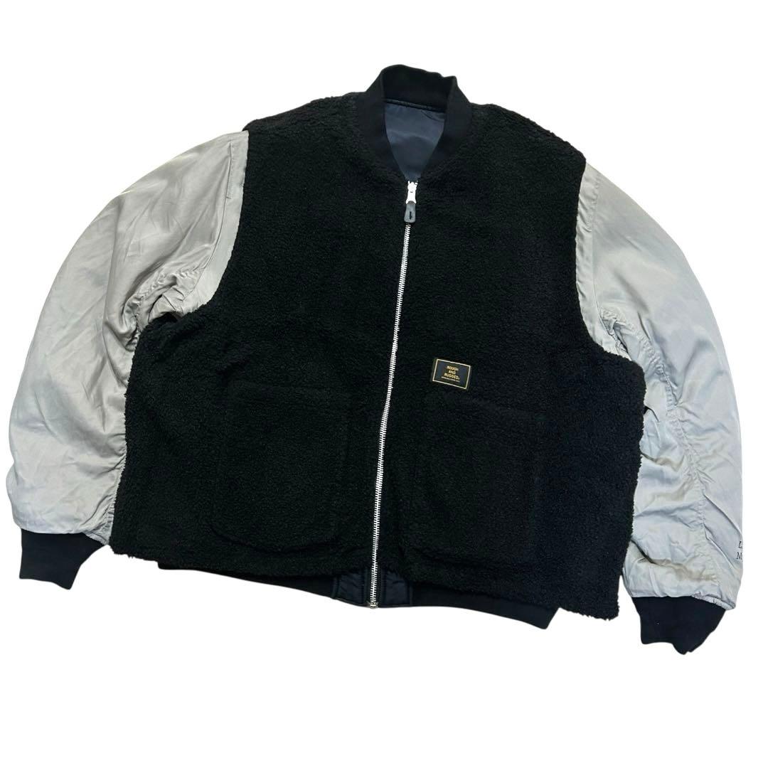 ROUGH AND RUGGED MA-1 ボア リバーシブル 黒 2 - メルカリ