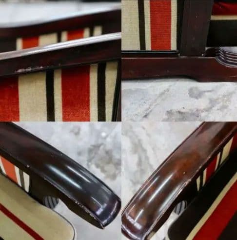 5/11最終お値下げ☘️モリシゲ ヴィンテージストライプチェア 一人掛け