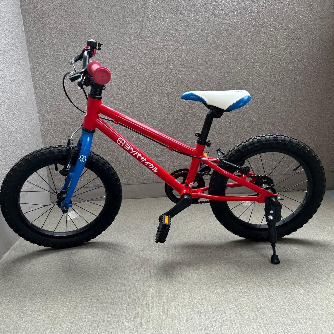 よつばサイクル 16インチ ヒーローレッド (補助輪パーツ付き)