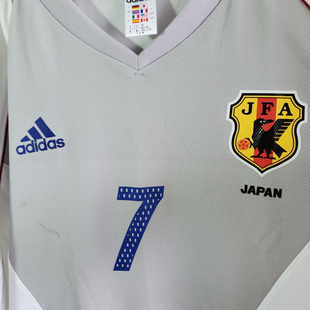 アディダス 日本代表 ユニフォーム ウェア 白 2002 中田英寿選手 アウェイ