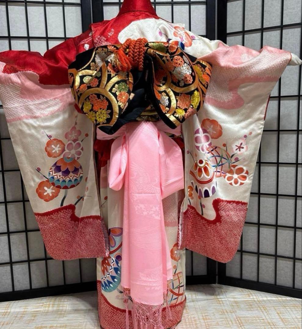 七五三 7歳 着物セット ハーフ成人式 十三詣り 友禅 - メルカリ