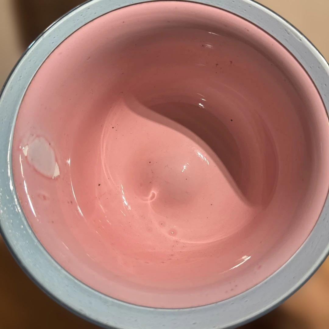 ピンク 水色 ガラス コンポート グラス 果物入 菓子器