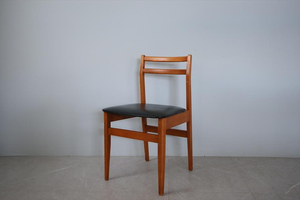 英国ヴィンテージチーク古木ダイニングチェア/椅子イス/モダン(92-183-2) ダイニングチェア 2脚セット 完成品 ラタン 木製 肘無し 幅48cm 北欧風