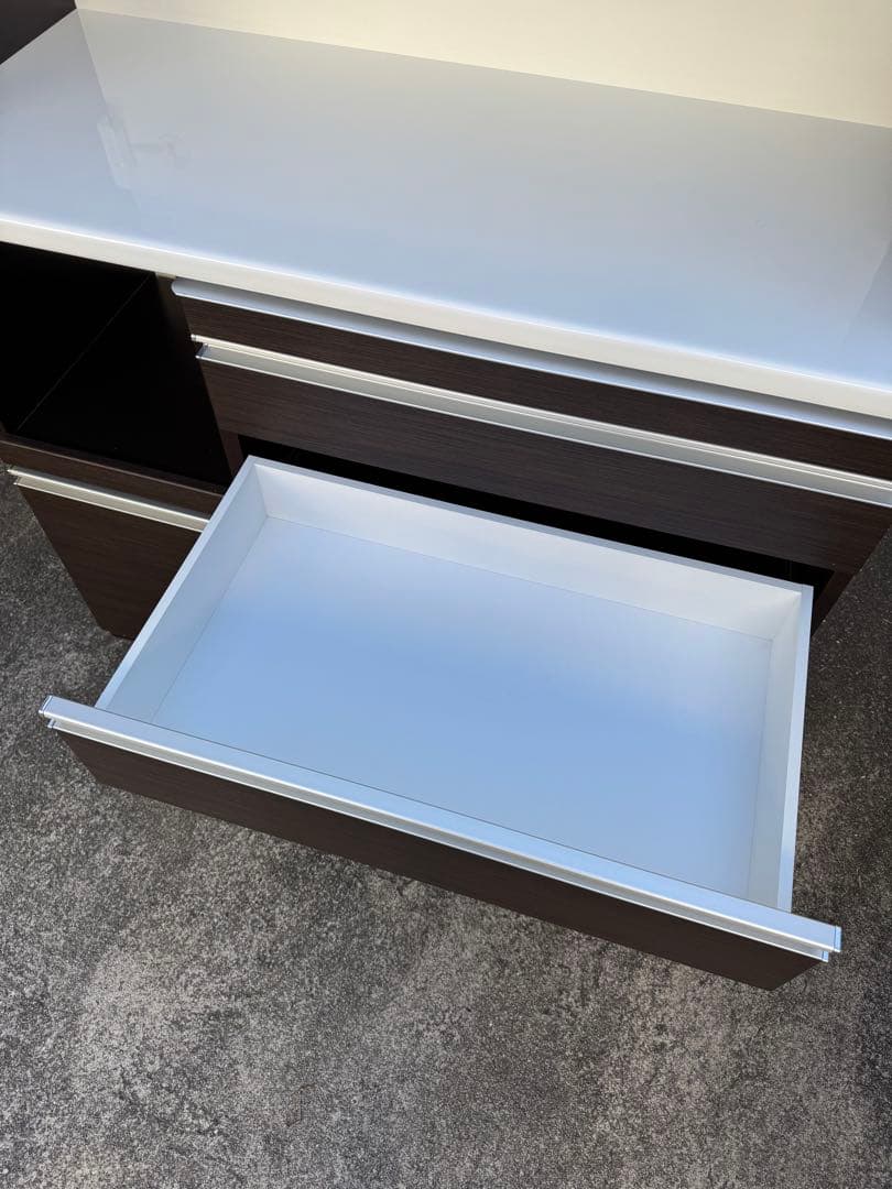 松田家具 食器棚 キッチン収納 1180 Nクラッチ ダーク - メルカリ