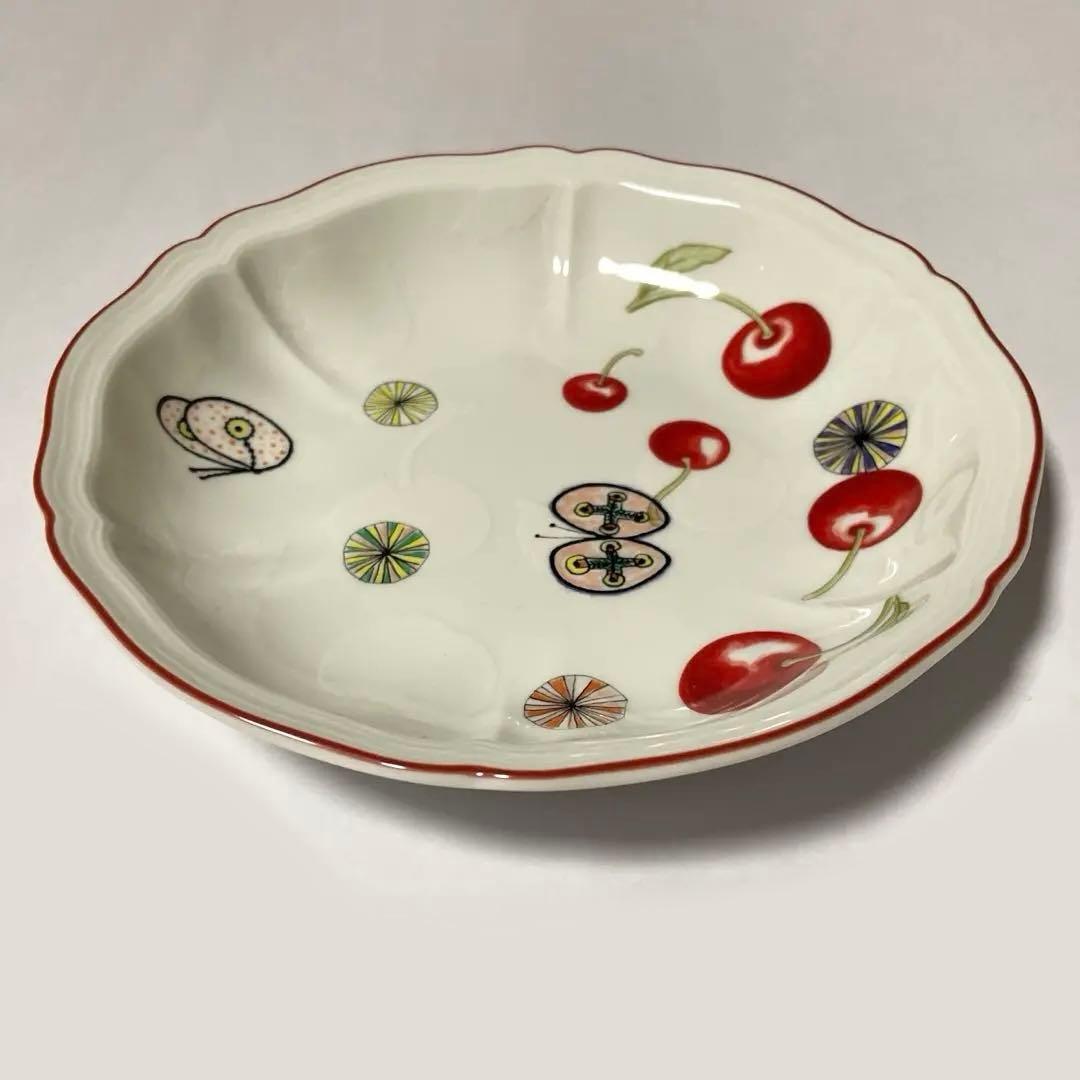 ミナペルホネン リチャードジノリ コラボ 希少 皿 ちょうちょ チェリー
