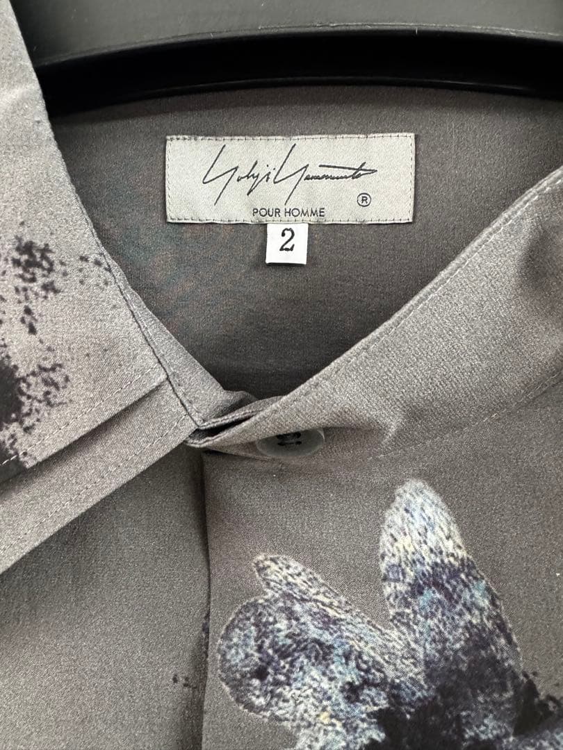 25ssヨウジヤマモト small flowers 3collar shirt - メルカリ