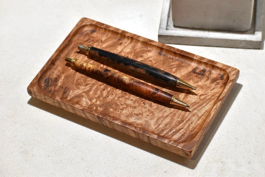 No.315メープル瘤のトレー・箔 - ウォルナット（No.234） No.315メープル瘤のトレー・箔 - ウォルナット（No.234） No.315