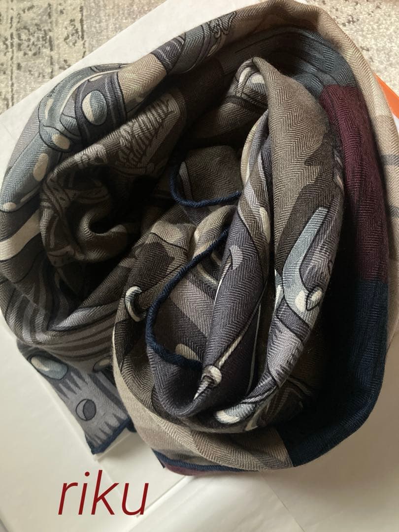 HERMES✨エルメス カレH100 《シュヴァル パンク》カシミアシルク