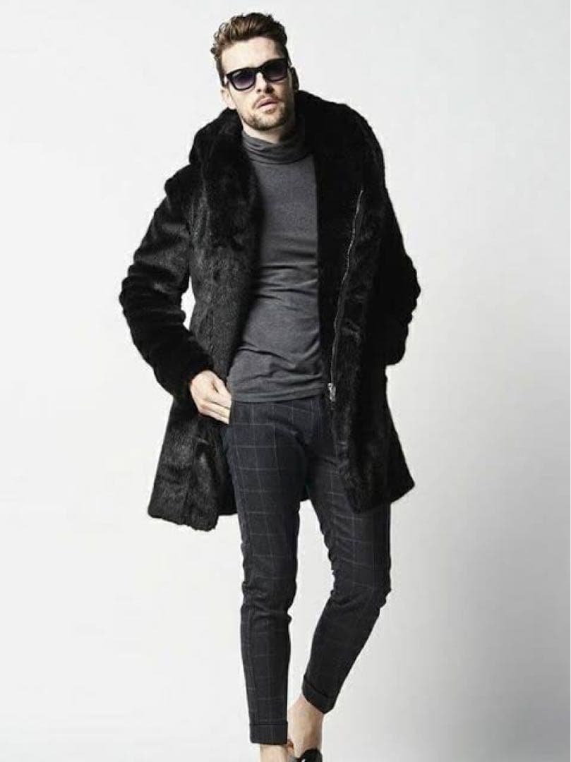 ジャケット・アウター k0071piu1uguale3 FAKE FAR WRAP COAT ジャケット・アウター k0071piu1uguale3 FAKE FAR WRAP COAT