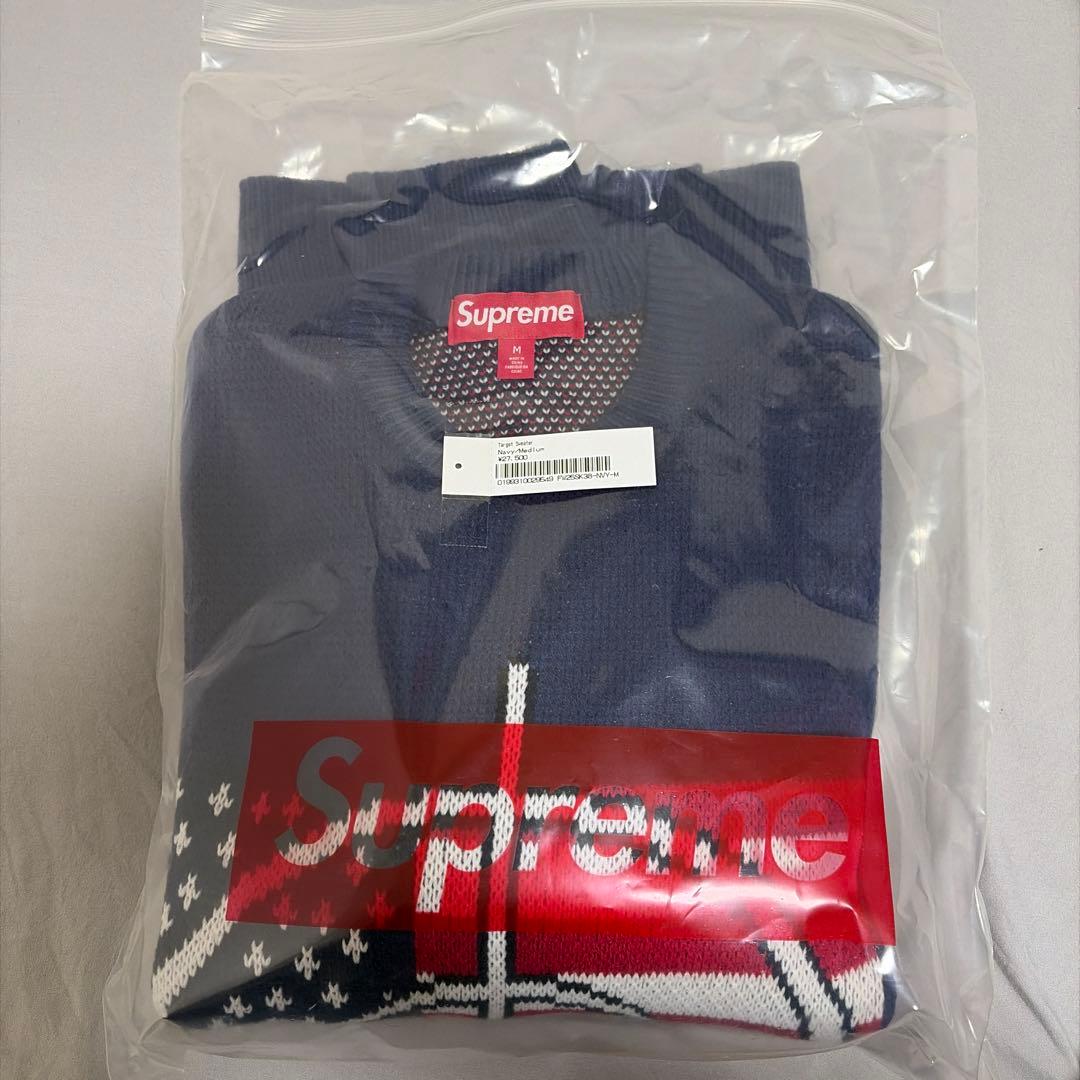 Supreme 25FW Target Sweater ネイビー セーター - メルカリ