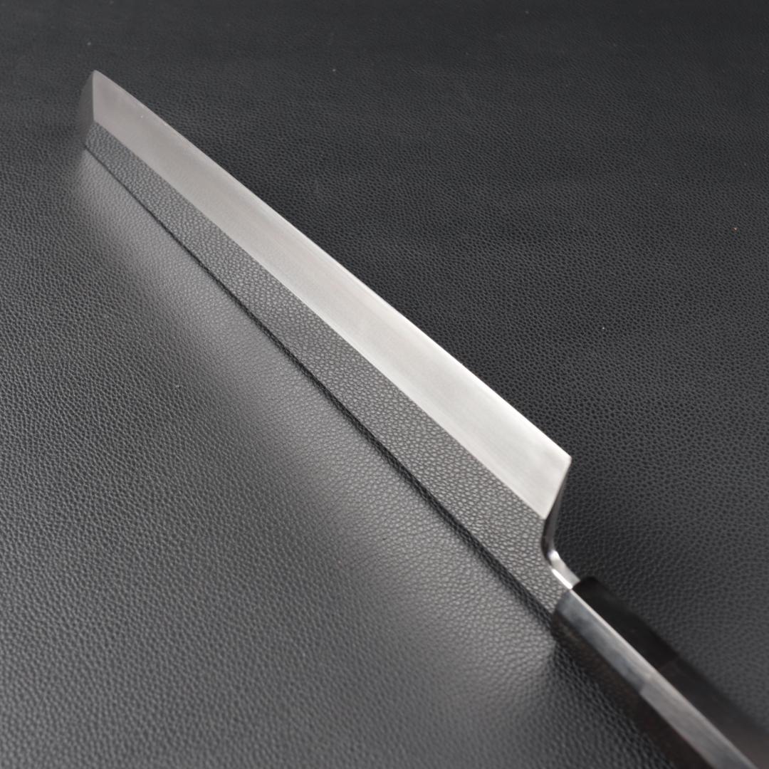 11028 鱧切り 骨切り包丁 尺寸 鏡面仕上げ 刺身包丁 黒檀黒水牛角八角
