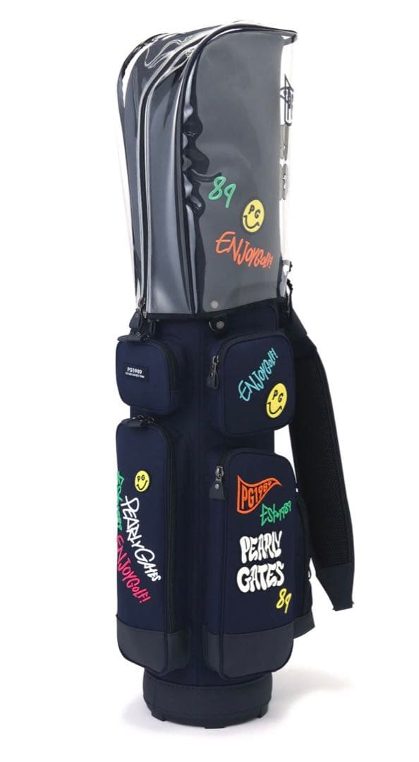 パーリーゲイツ Love GOLF キャディバッグ 46インチ対応 ネイビー