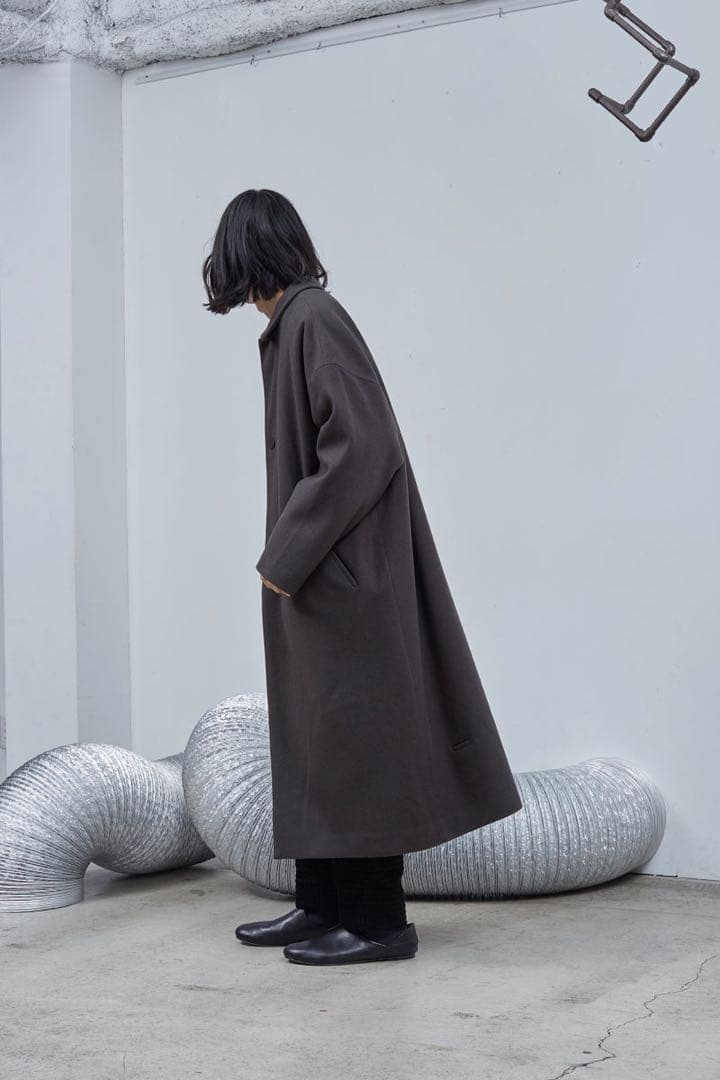 D*M様 dulcamara ステンカラーコート ウール ワイドシルエット 新品