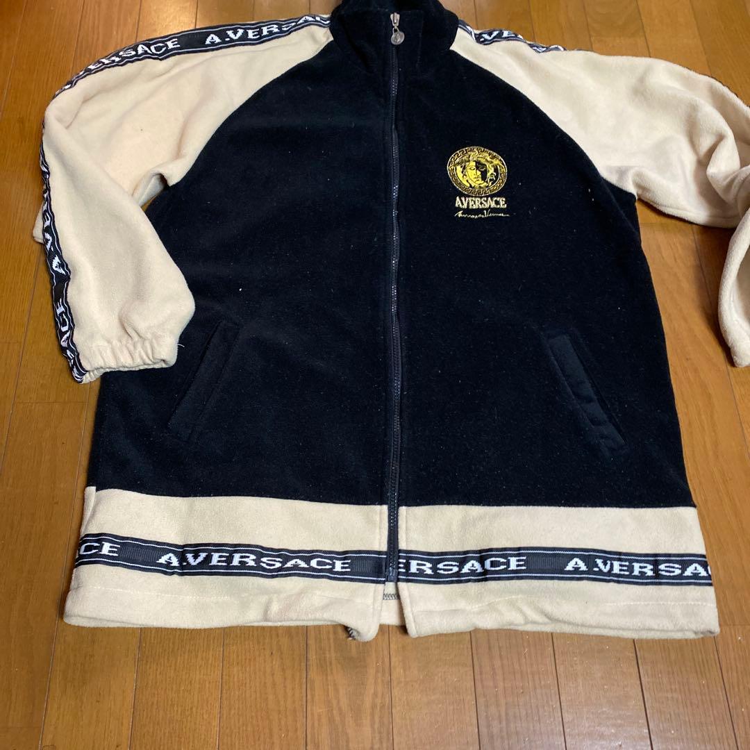 90s A.VERSACE ヴェルサーチ 刺繍 フリースジャケット メデューサ