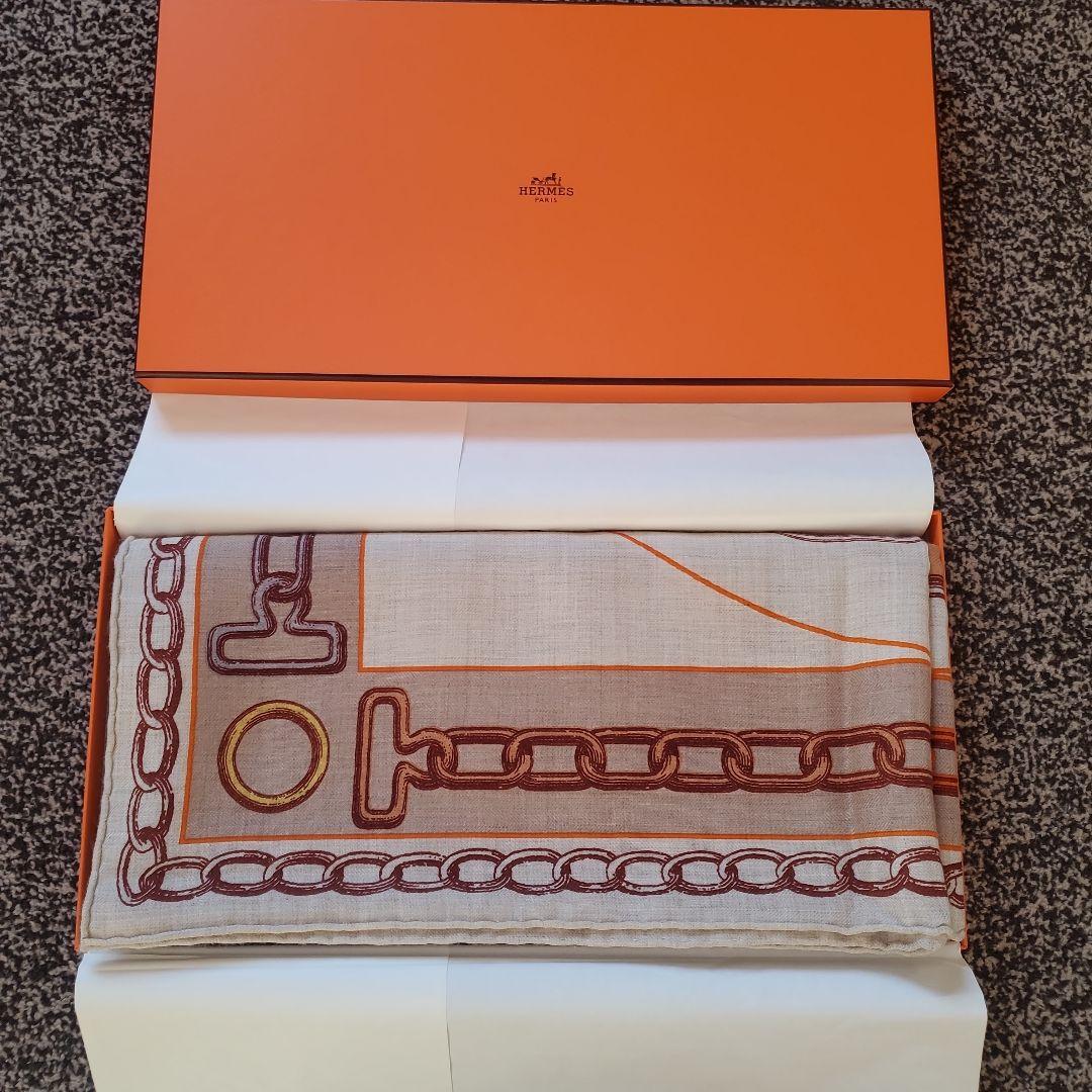 《最終価格　箱なし》エルメス　カレジュアン　カシミアシルク140 カレイドスコー