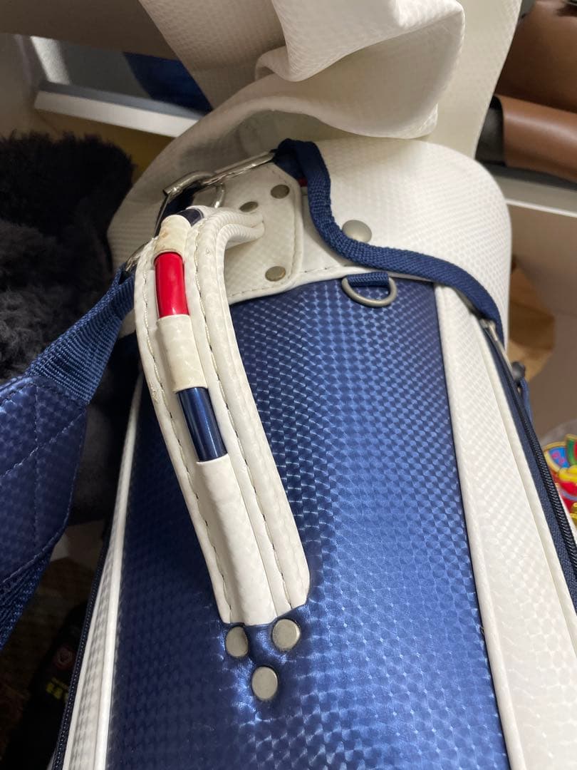 adidas ゴルフバッグ 1949年モデル ホワイト/ネイビー/レッド