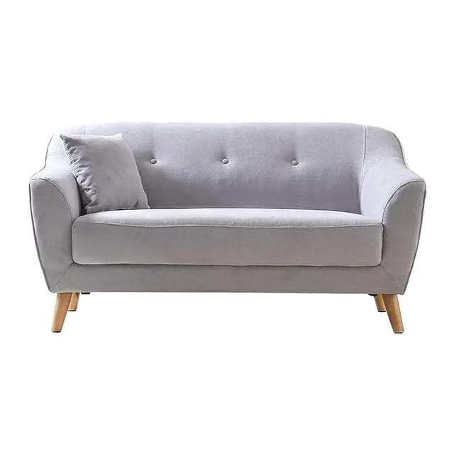 Francfranc グレー フリル付き 2人掛けソファ