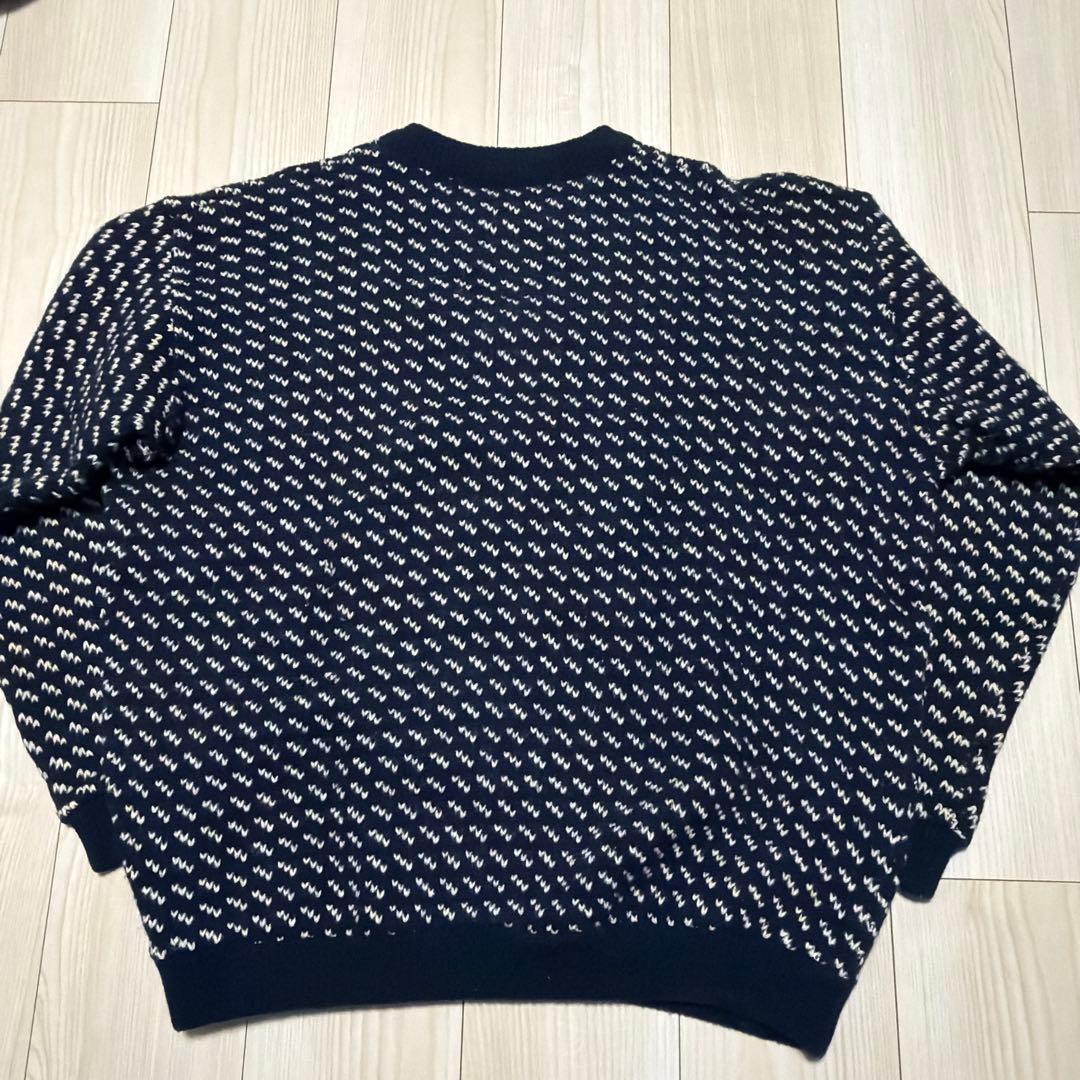 ボ*ン様 極上　超希少　70s XL バーズアイニット　L.L.BEAN ネイビ