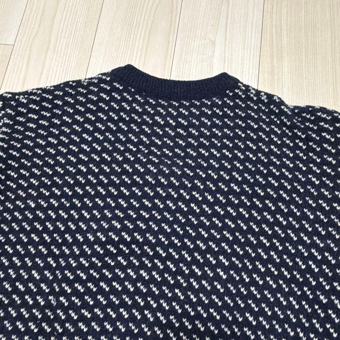 ボ*ン様 極上　超希少　70s XL バーズアイニット　L.L.BEAN ネイビ