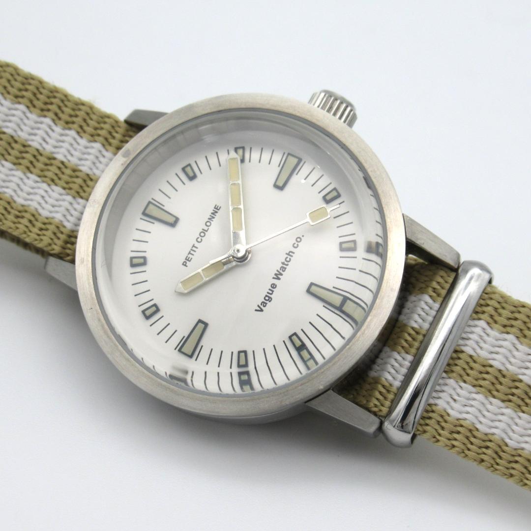 Vague Watch ヴァーグウォッチ PETIT COLONNE 時計 稼働 革ジャンには、これくらいゴツい時計がいいんだよ。「VAGUE WATCH Co