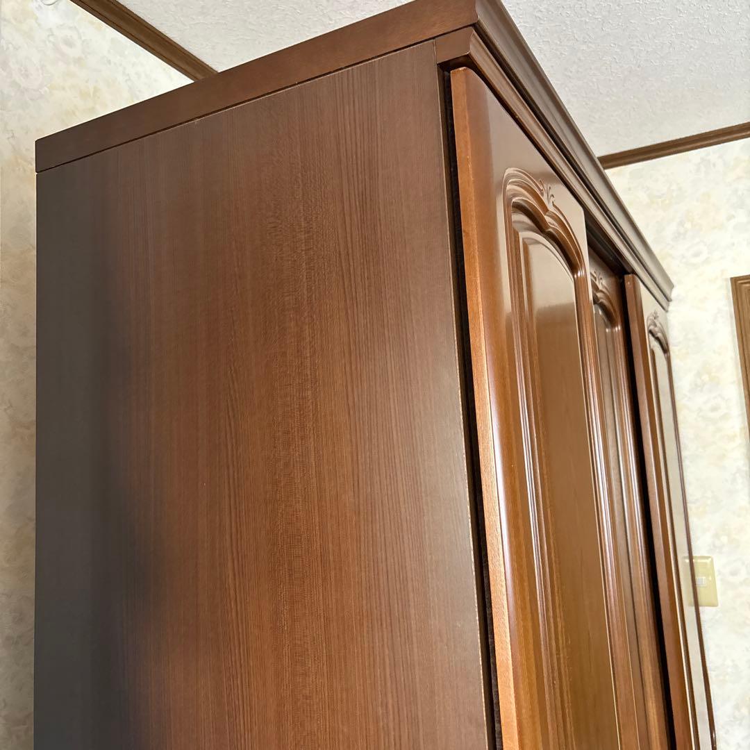 クローゼット 洋ダンス ミラー付き 収納ダンス スライド式 婚礼家具