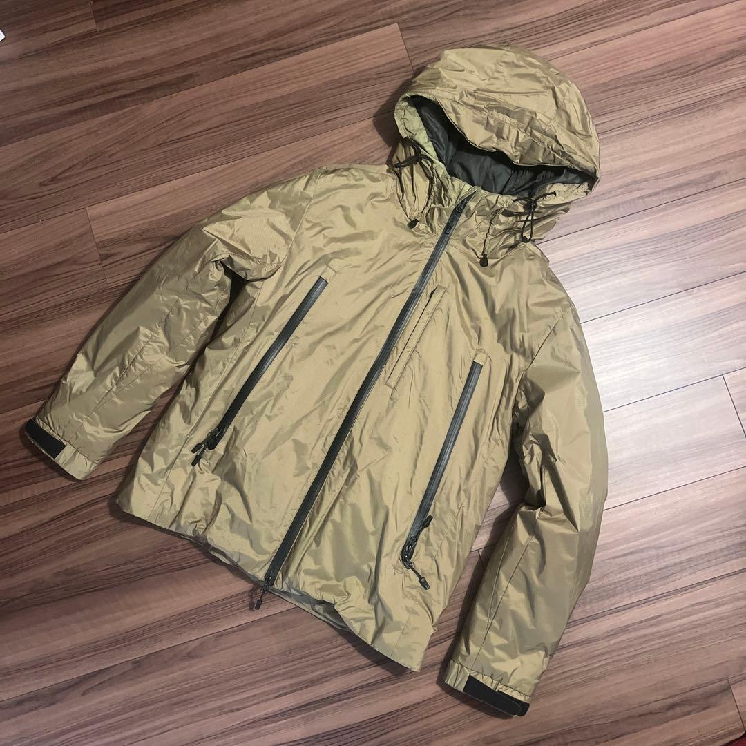 【サイズL】ナンガ　relume ダウンジャケット ベージュ　フーディー サイズL】ナンガ relume ダウンジャケット ベージュ フーディー - メルカリ