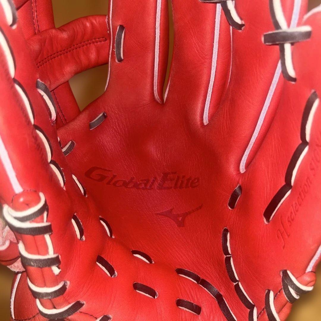 Mizuno Global Elite 軟式グローブ レッド Mizuno Global Elite 軟式