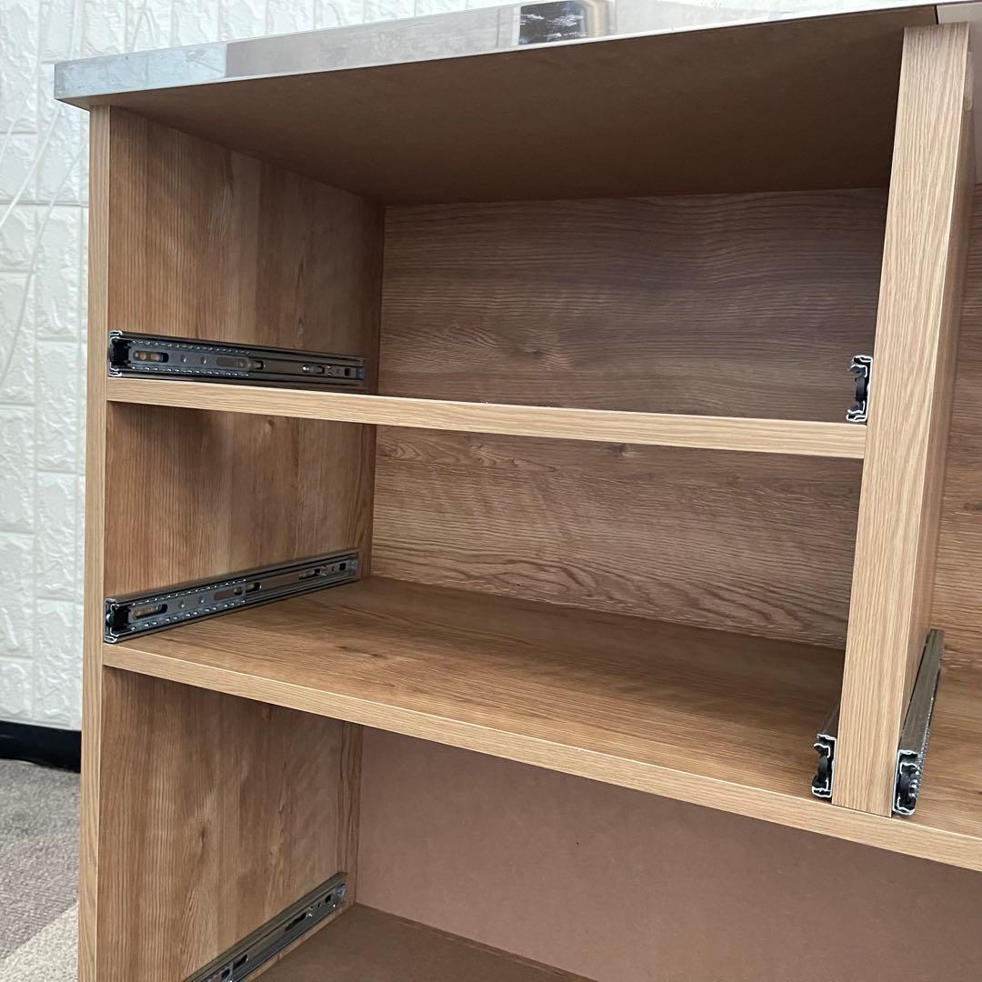 東京23区配送無料✨設置まで❗️キッチンカウンター ワイド 幅120cm 美品