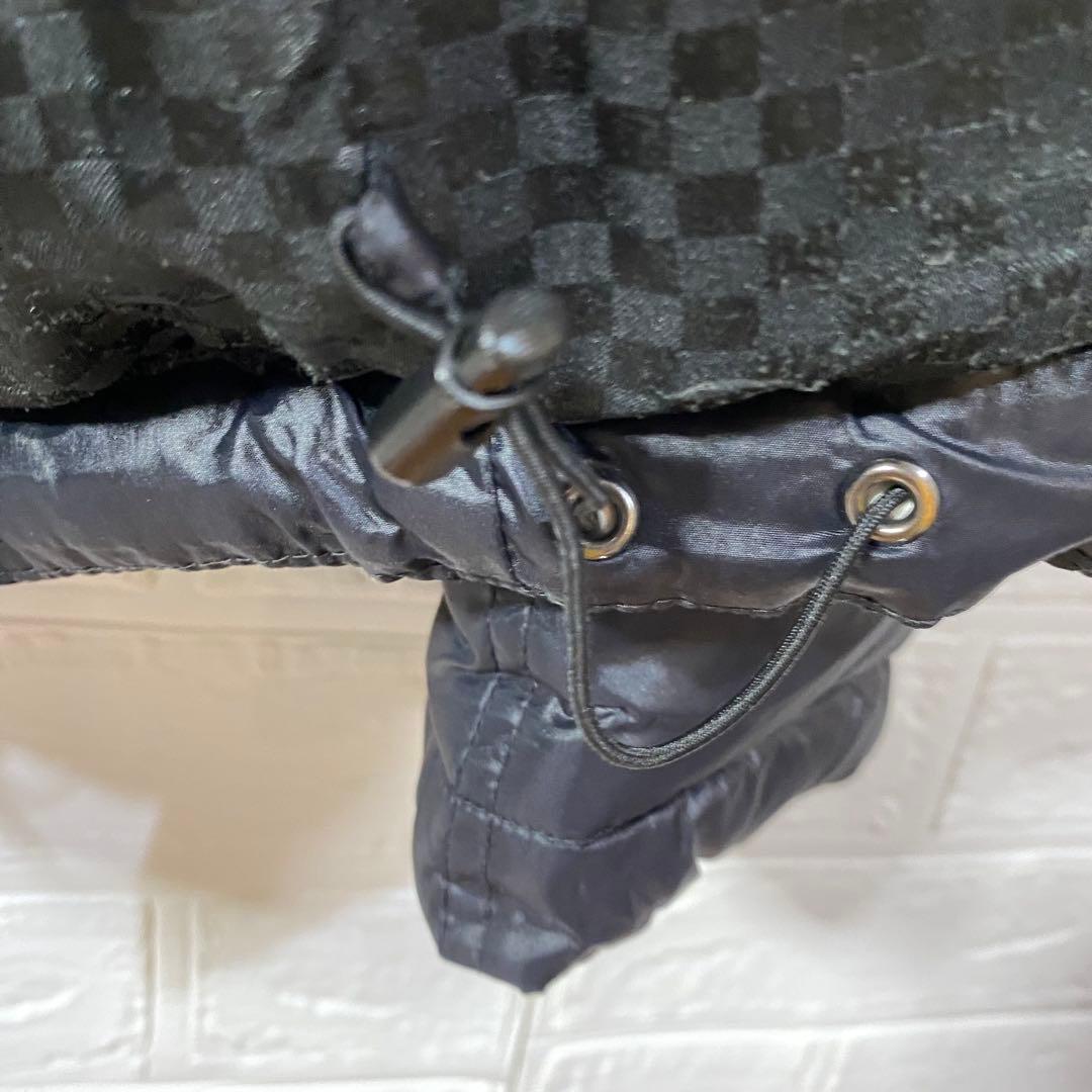 フレッドペリー フーディダウンジャケット ブラック 光沢