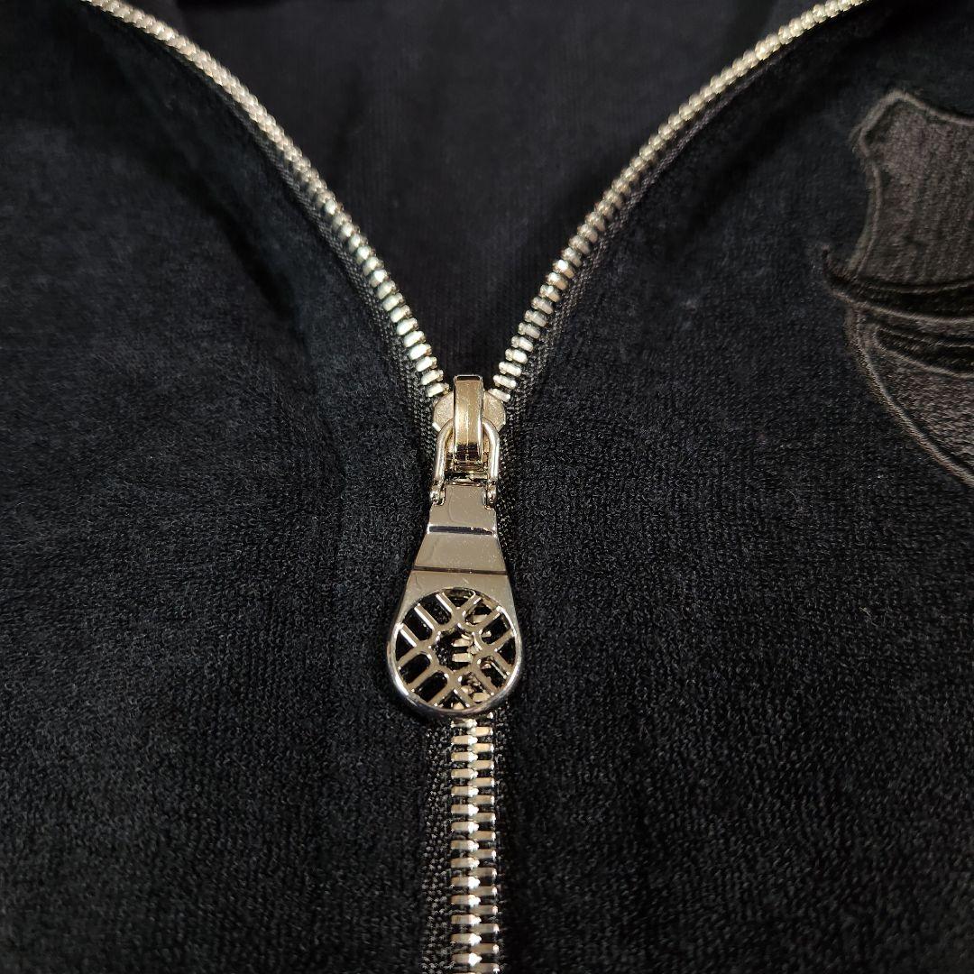 ムータマリン セットアップ ジャケット ダブルジップ ロゴ 刺繍 ベロア