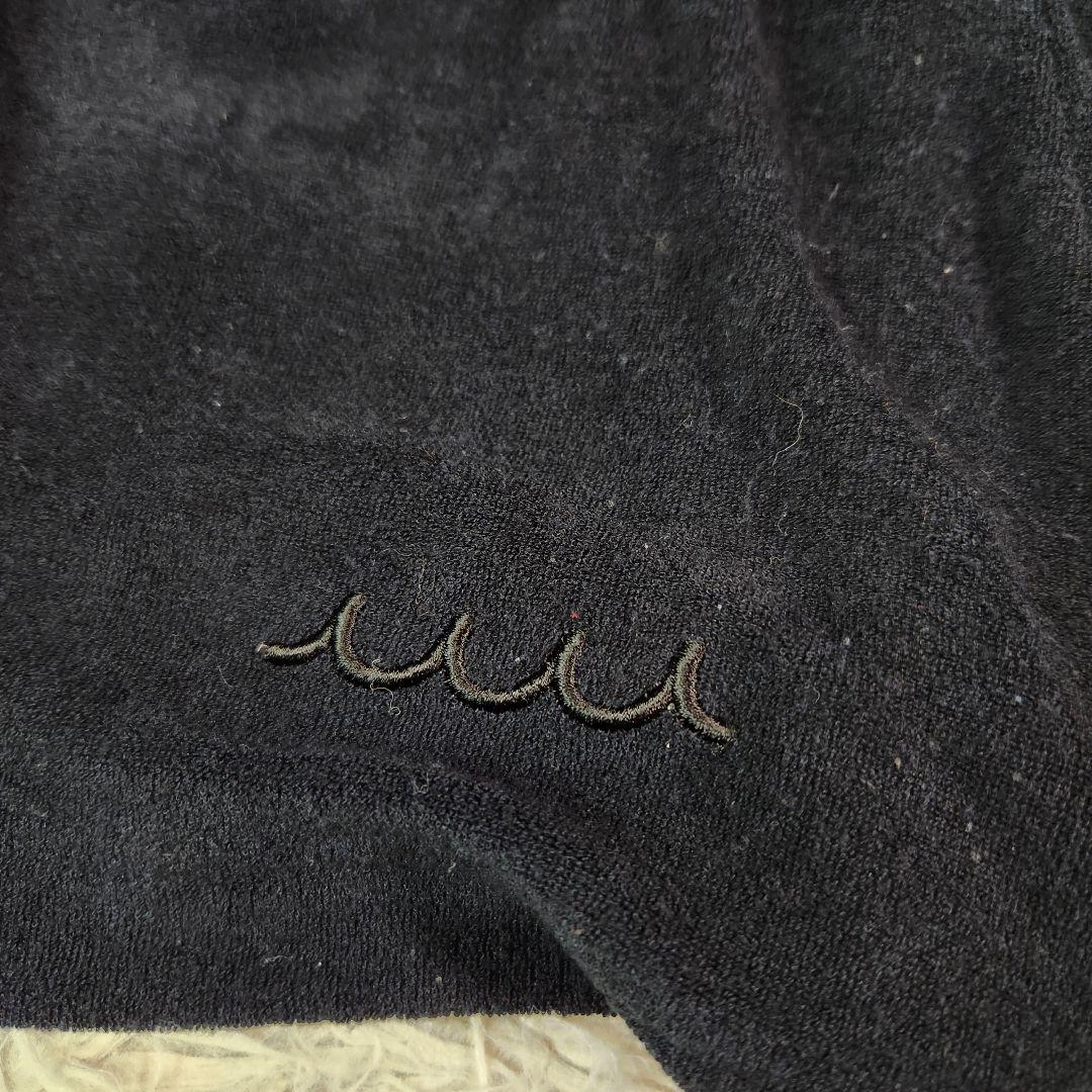 ムータマリン セットアップ ジャケット ダブルジップ ロゴ 刺繍 ベロア