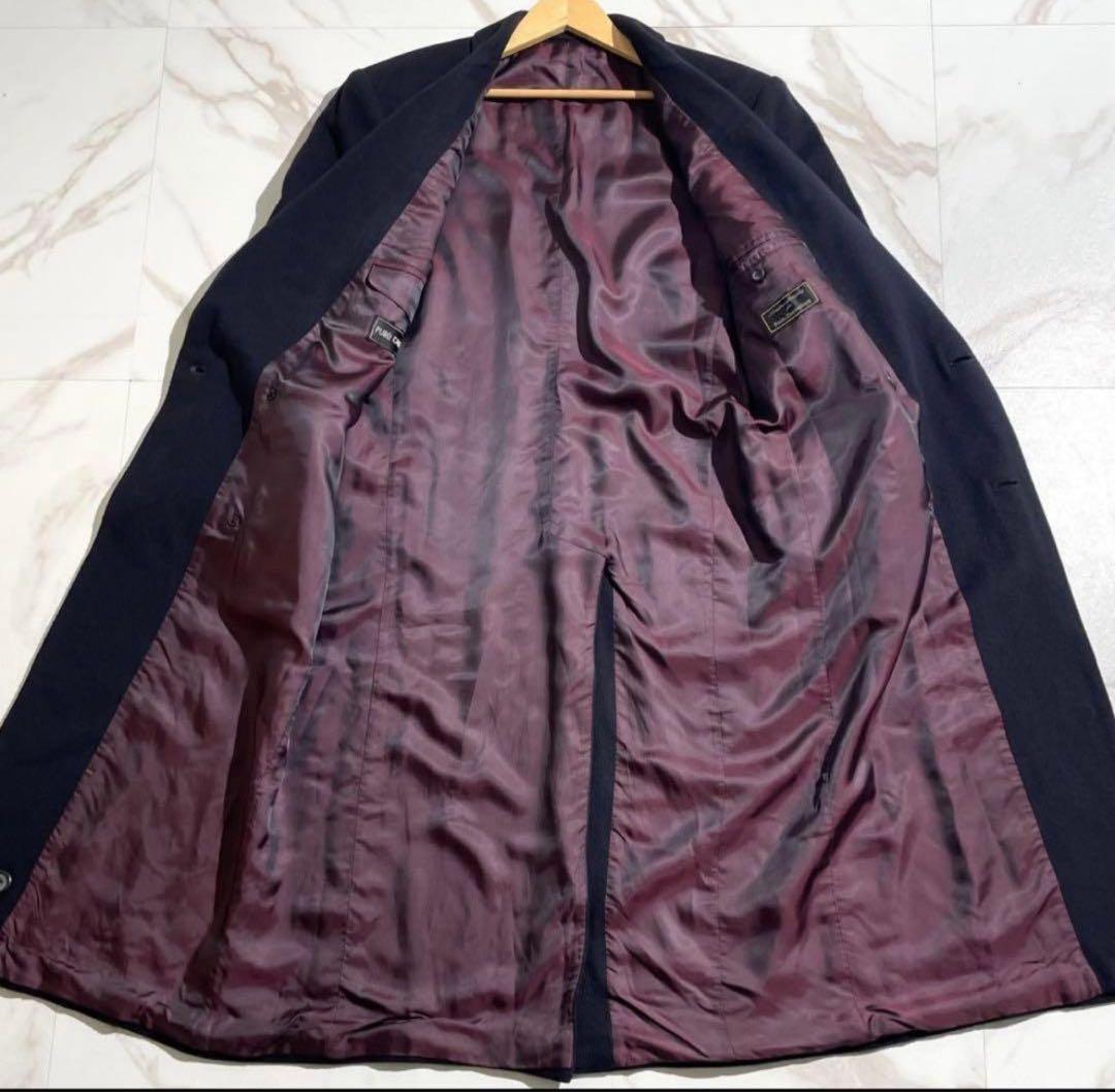 希少】ダブルチェスターコート カシミヤ100% マキシ丈 Lサイズ