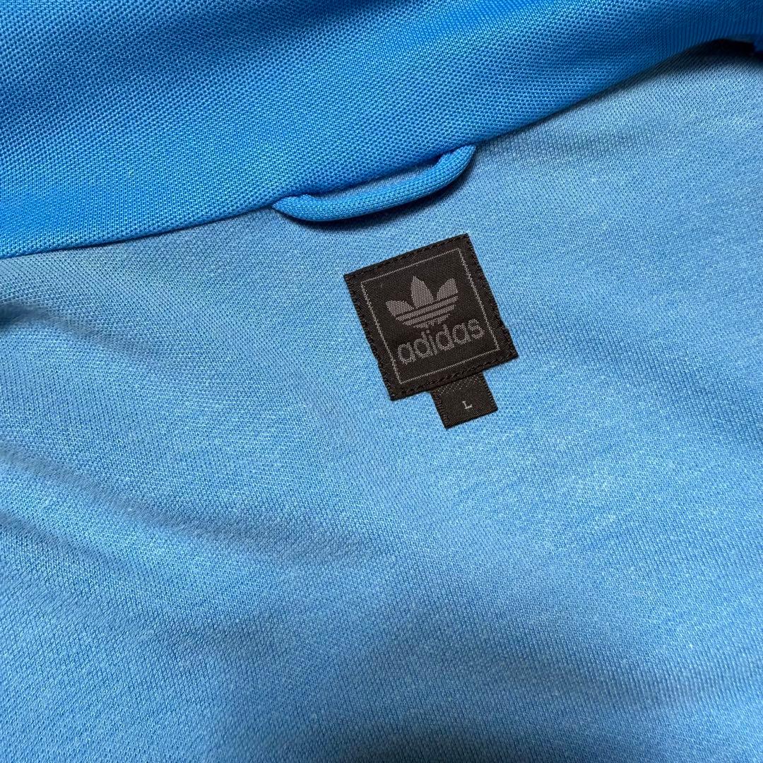 《人気デザイン》アディダス adidas☆トラックジャージ 水色 Lサイズ