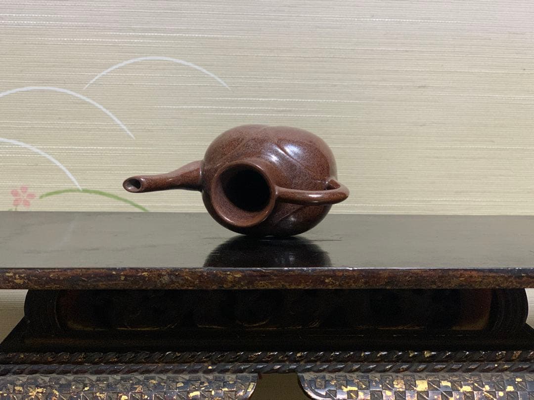 乌金釉 水差し 徳利 茶道具 燗瓶？ 酒器？