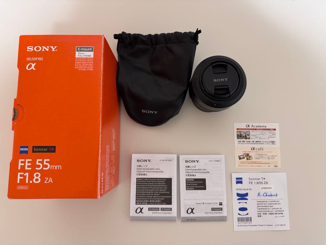 美品 Sony FE 55mm F1.8 ZA 単焦点レンズ SEL55F18Z カメラレンズ T* FE 55mm F1.8 ZA Sonnar ブラック SEL55F18Z [ソニーE