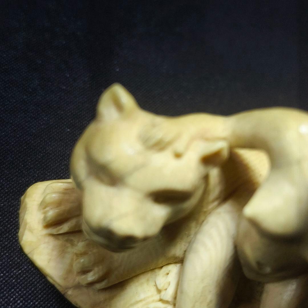 裸女像 彫刻作品 縞模様天然素材 手彫り 無銘 時代物 コレクター放出美品 置物