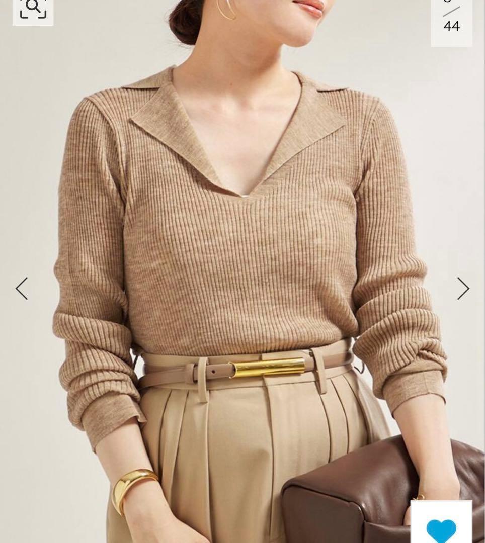 新品　プラージュ　TAILOR COLLAR RIB プルオーバー WEB限定追加》TAILOR COLLAR RIB プルオーバー（ニット／セーター